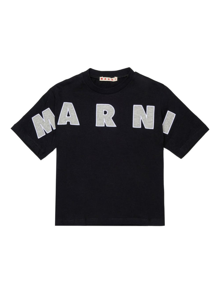 T-shirt nera per bambino M01733M00RF 0M90E Marni Kids 
