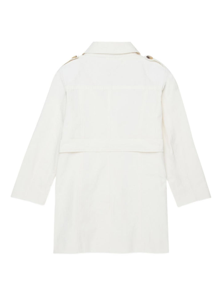 Trench bianco per bambina MX0011MX003 MX104 Max&co Kids 