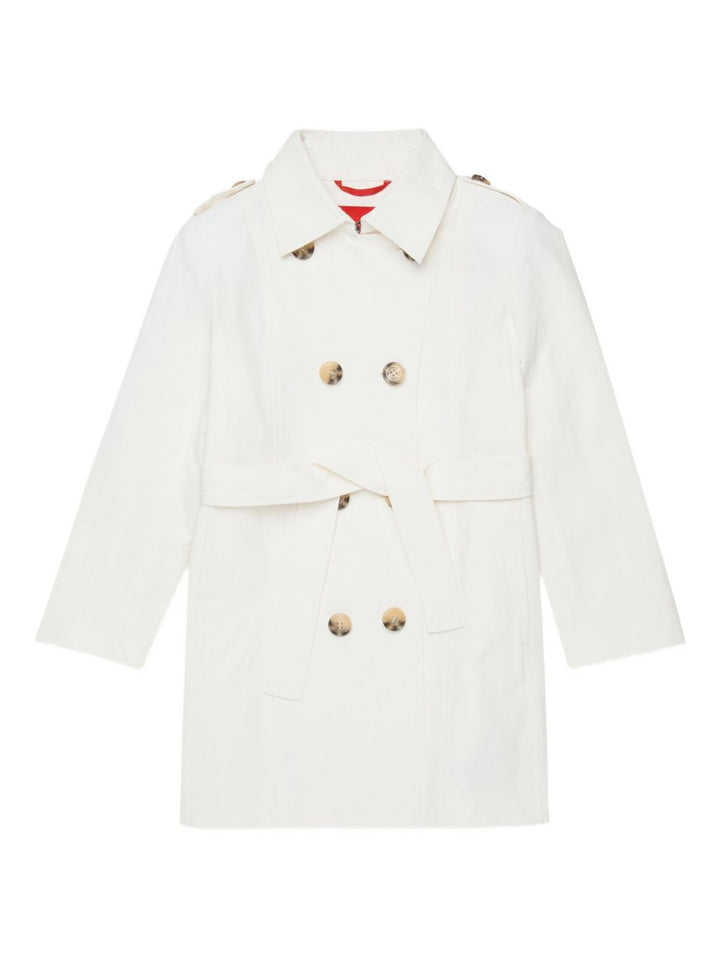 Trench bianco per bambina MX0011MX003 MX104 Max&co Kids 