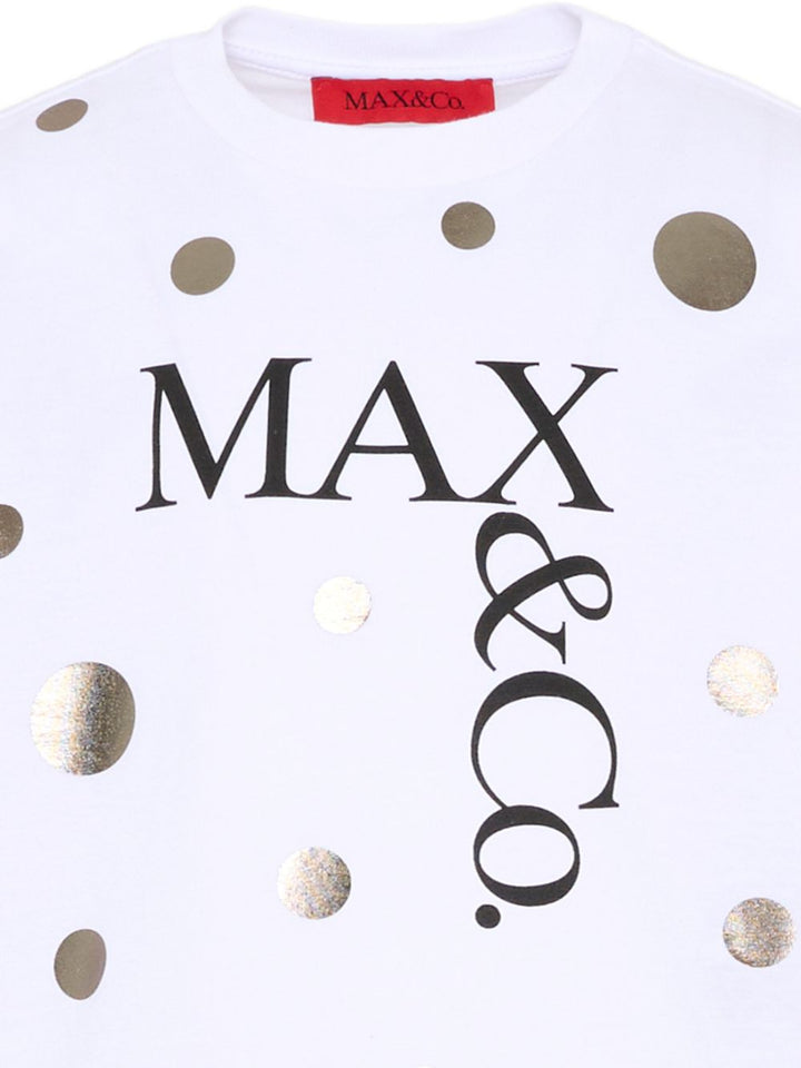 T-shirt bianca per bambina MX0289MX057 MX100 Max&co Kids 
