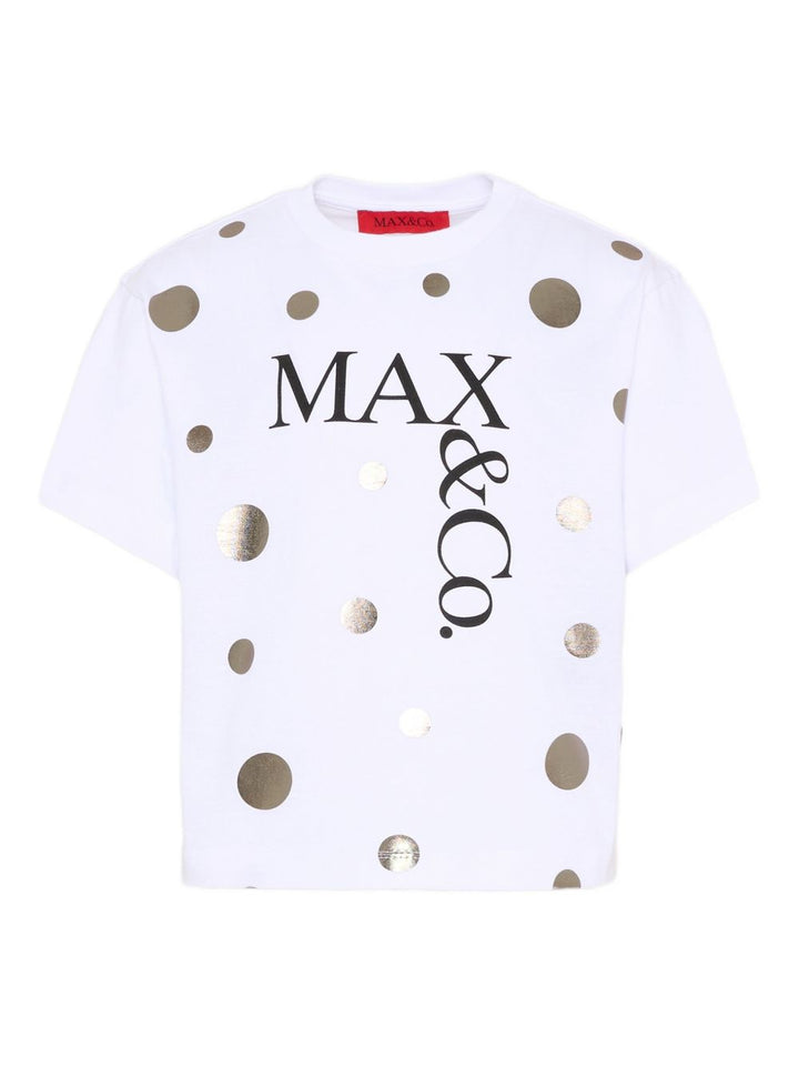T-shirt bianca per bambina MX0289MX057 MX100 Max&co Kids 