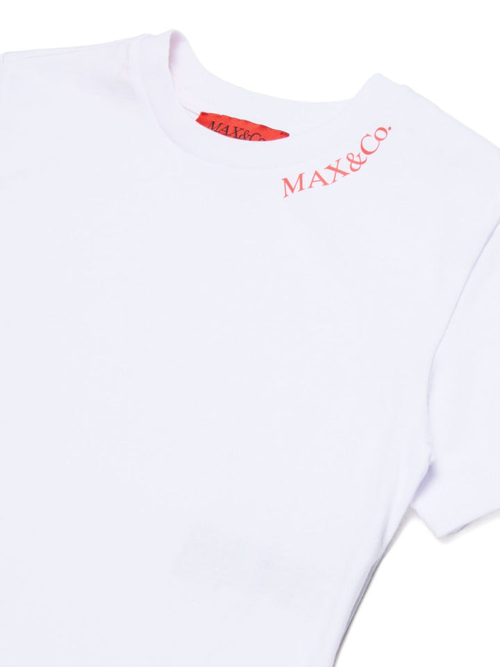 T-shirt bianca per bambina MX0334MX057 MX100 Max&co Kids 