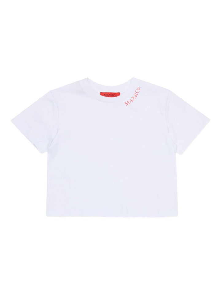 T-shirt bianca per bambina MX0334MX057 MX100 Max&co Kids 