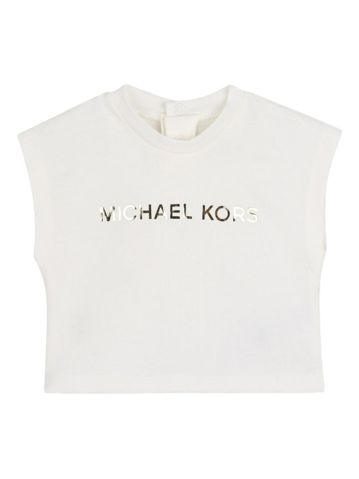 Completo bianco/beige per neonata R30546 215 Michael Kors Kids 