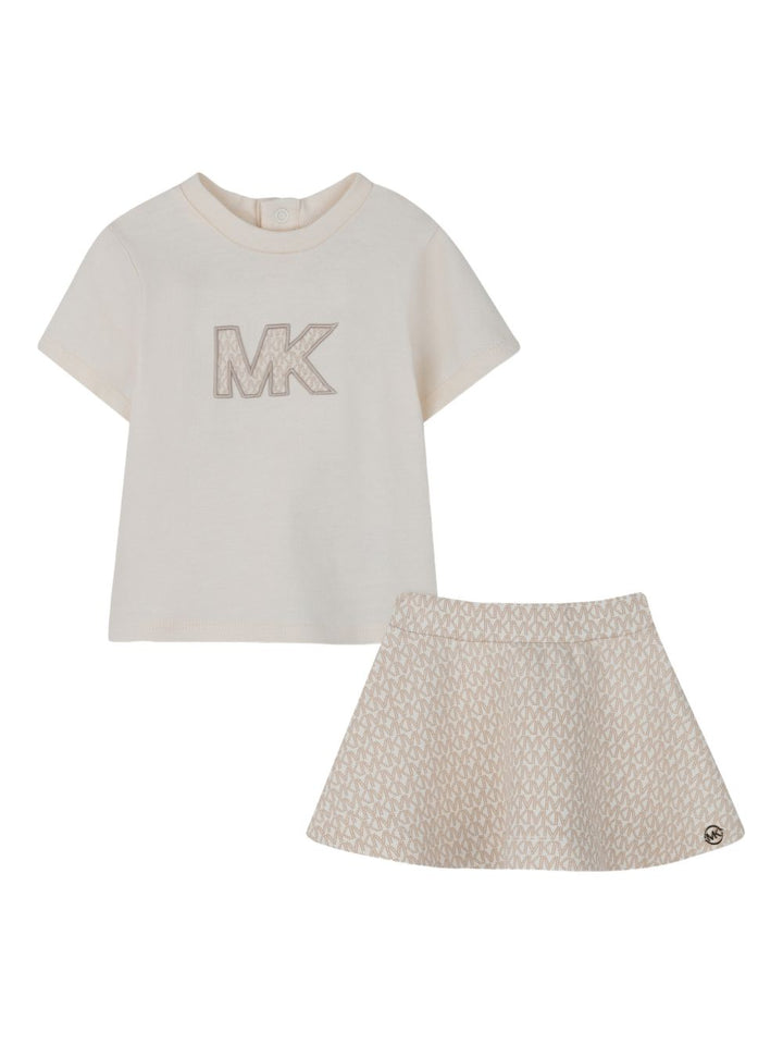 Completo bianco sporco per neonata R30547 190 Michael Kors Kids 