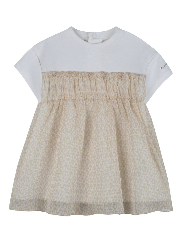 Abito bianco sporco per neonata R30555 117 Michael Kors Kids 