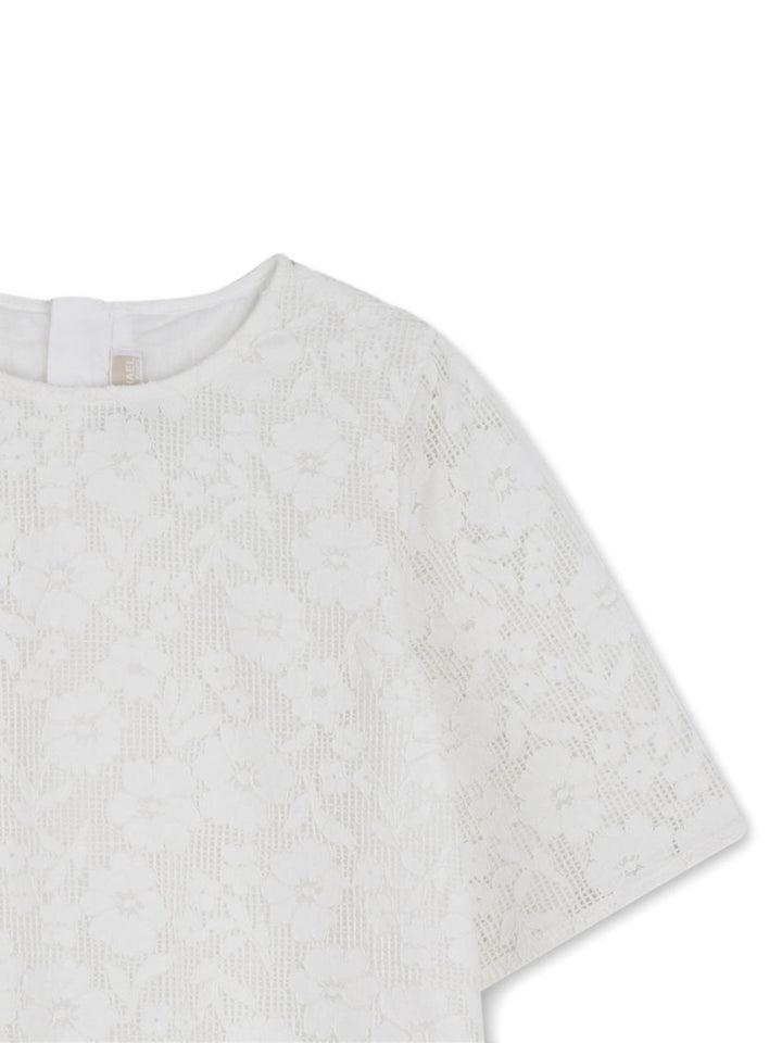 Abito bianco sporco per bambina R30593 117 Michael Kors Kids 