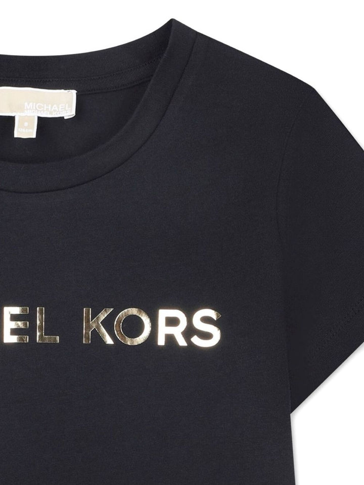 T-shirt nero per bambina R30603 09B Michael Kors Kids 