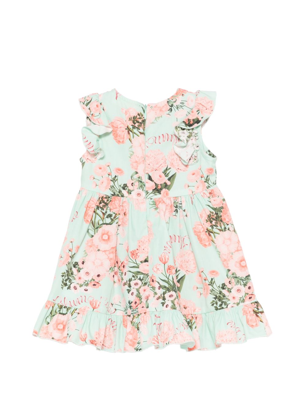 Abito verde/muticolor per neonata BGAB0350CAB07 D999 Miss Blumarine 