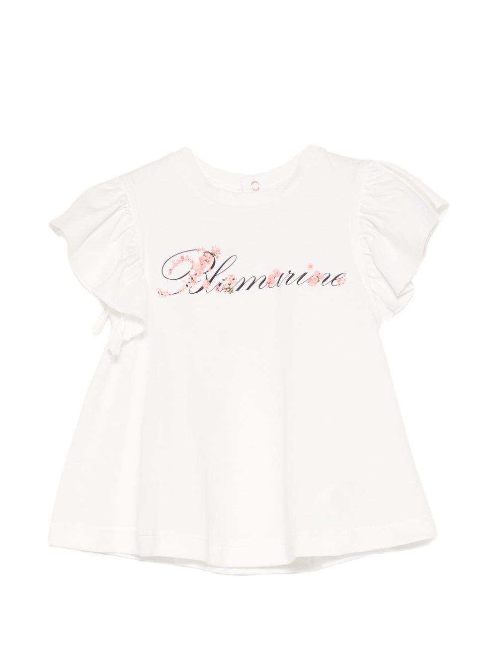 T-shirt color crema per neonata BGTS0110JF031 0233 Miss Blumarine 