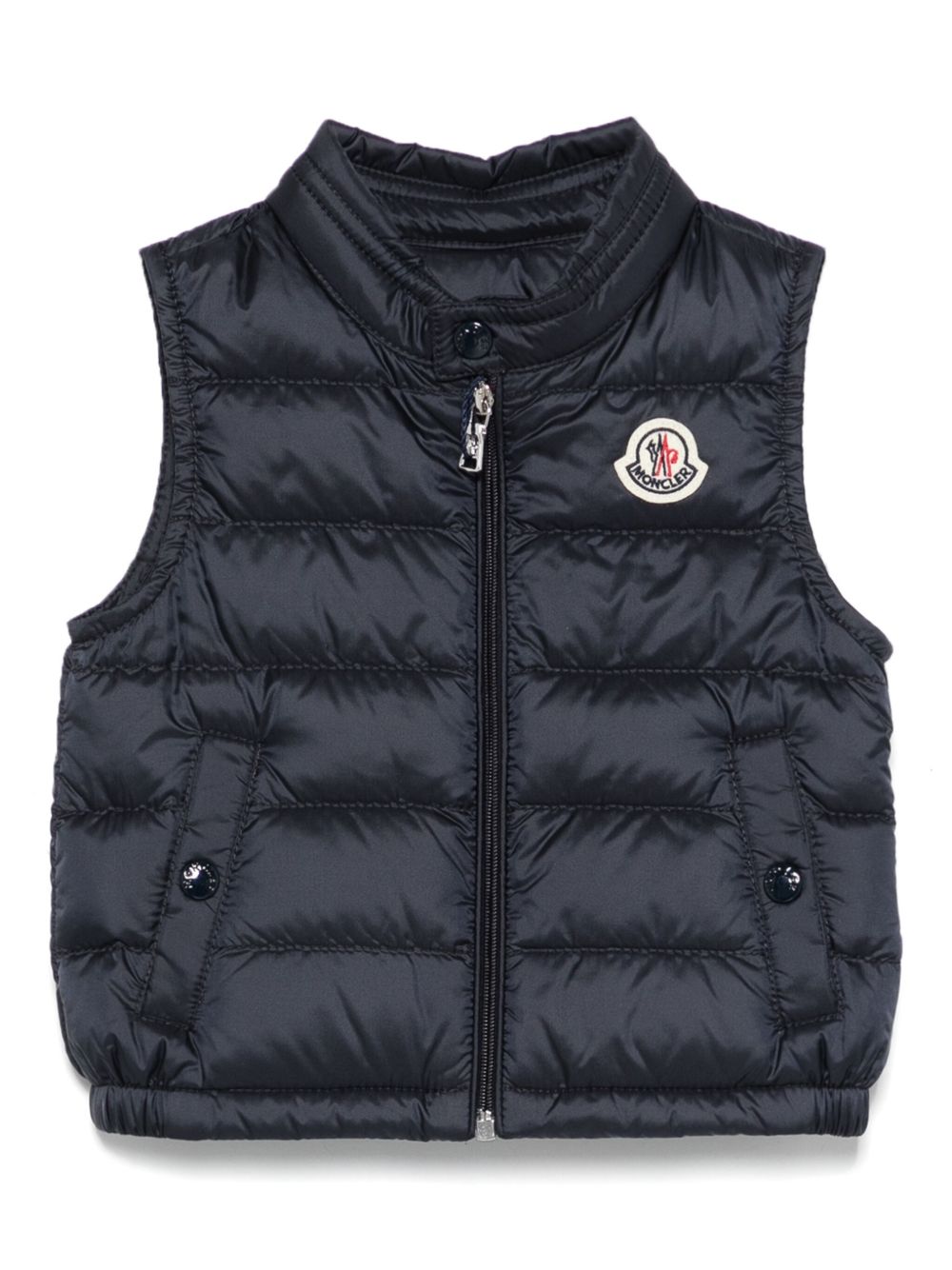Gilet blu navy per neonato 9511A00023597YF 778 Moncler Kids 