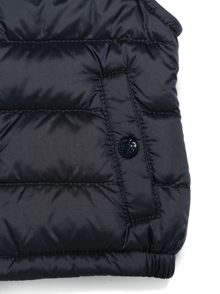 Gilet blu navy per neonato 9511A00023597YF 778 Moncler Kids 