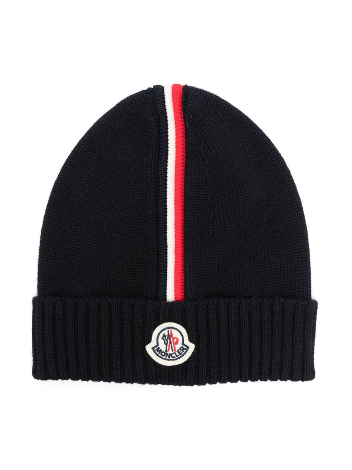 Cappello blu notte per neonato 9513B00005M1131 742 Moncler Kids 