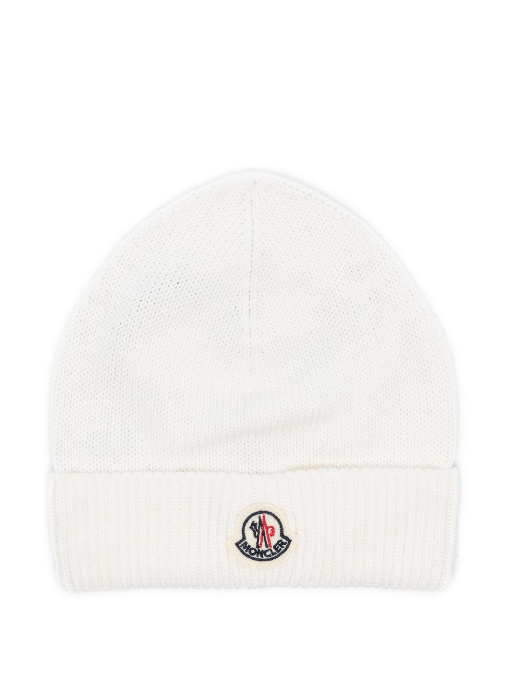 Cappello bianco per neonato 9513B00006M2861 002 Moncler Kids 