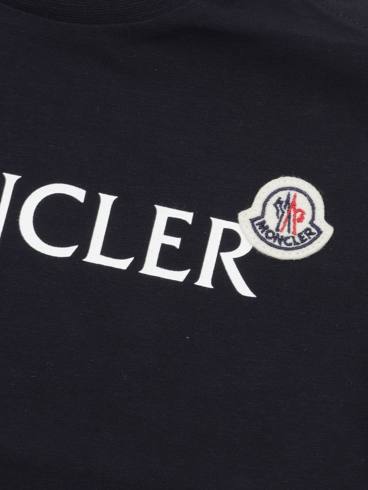 T-shirt blu navy per neonato 9518C0000489AUM 778 Moncler Kids 
