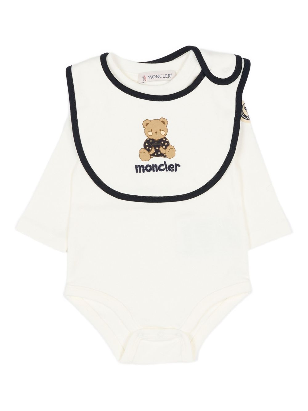 Tutina avorio per neonato 9518P000038392E F07 Moncler Kids 