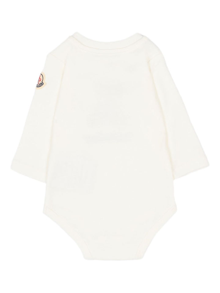 Tutina avorio per neonato 9518P000038392E F07 Moncler Kids 