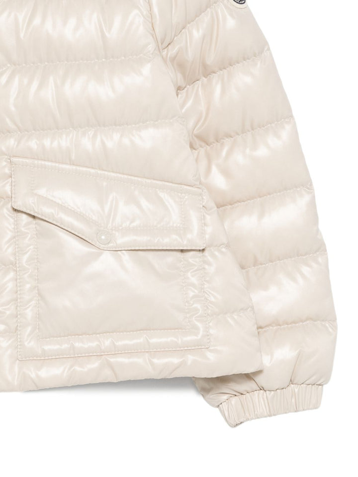 Giubbotto bianco avorio per bambina 9541A00022597Z8 20N Moncler Kids 