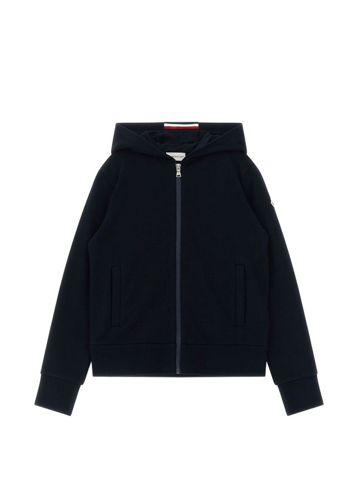 Felpa blu navy per bambino 9548G0000189AKM 778 Moncler Kids 
