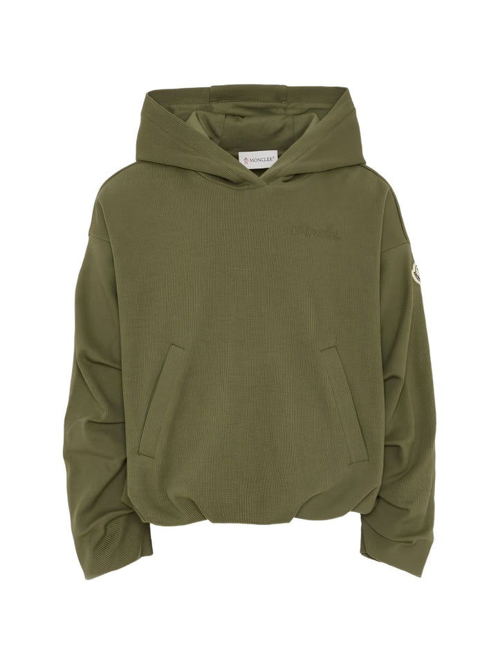 Felpa verde salvia per bambina 9548G0000689AHP 825 Moncler Kids 