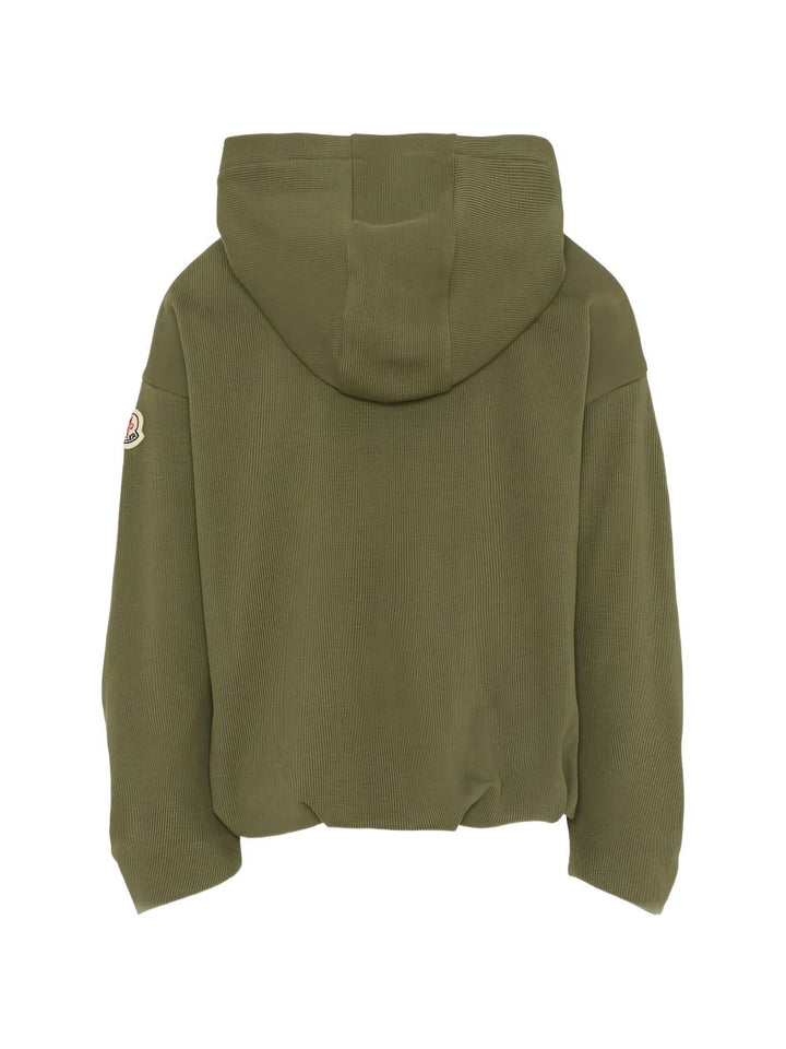 Felpa verde salvia per bambina 9548G0000689AHP 825 Moncler Kids 