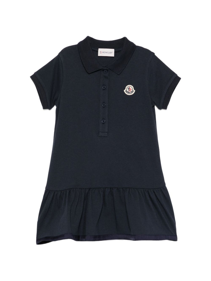 Abito blu navy per bambina 9548I000148496F 773 Moncler Kids 