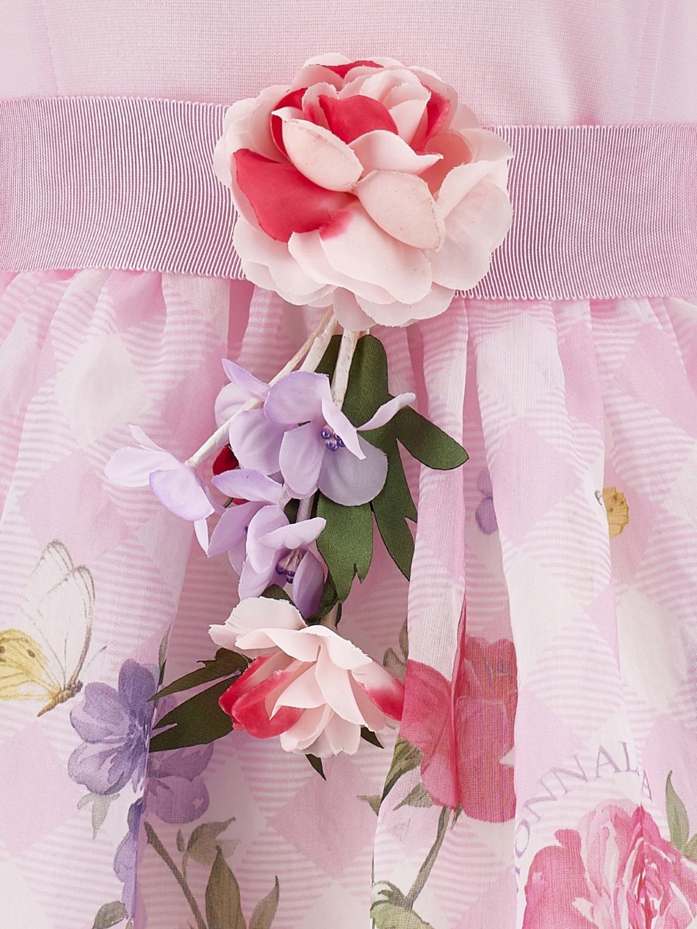 Abito rosa/multicolor per bambina 11G9097622 0090 Monnalisa Kids 