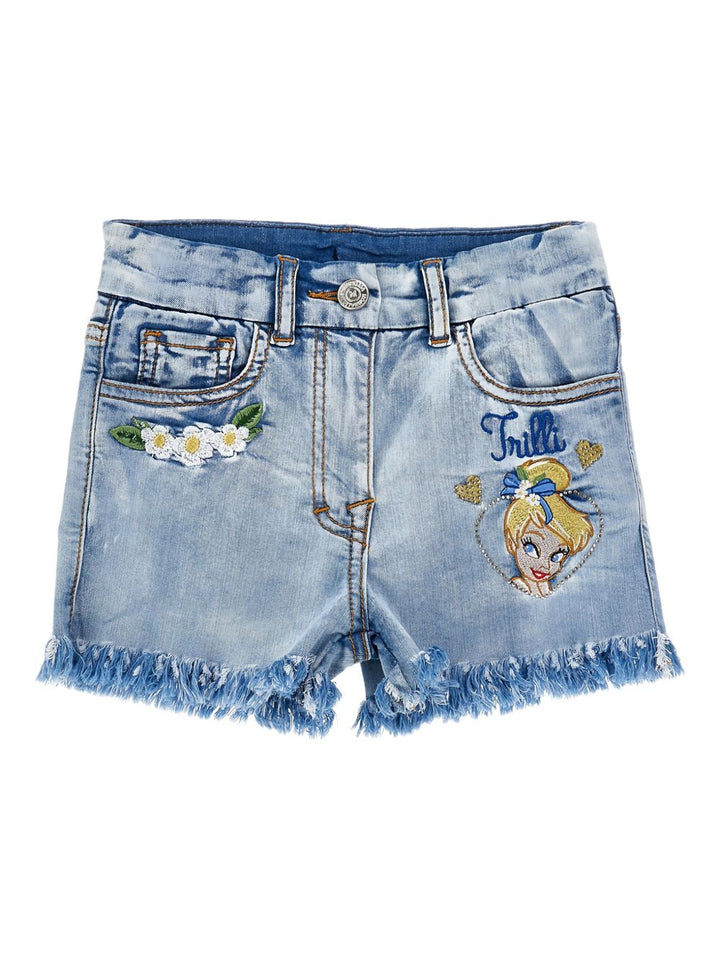 Bermuda di jeans azzurro per bambina 19G4167013 0062 Monnalisa Kids 