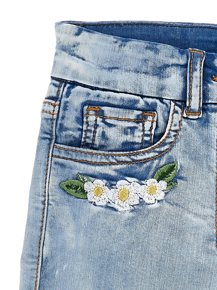 Bermuda di jeans azzurro per bambina 19G4167013 0062 Monnalisa Kids 