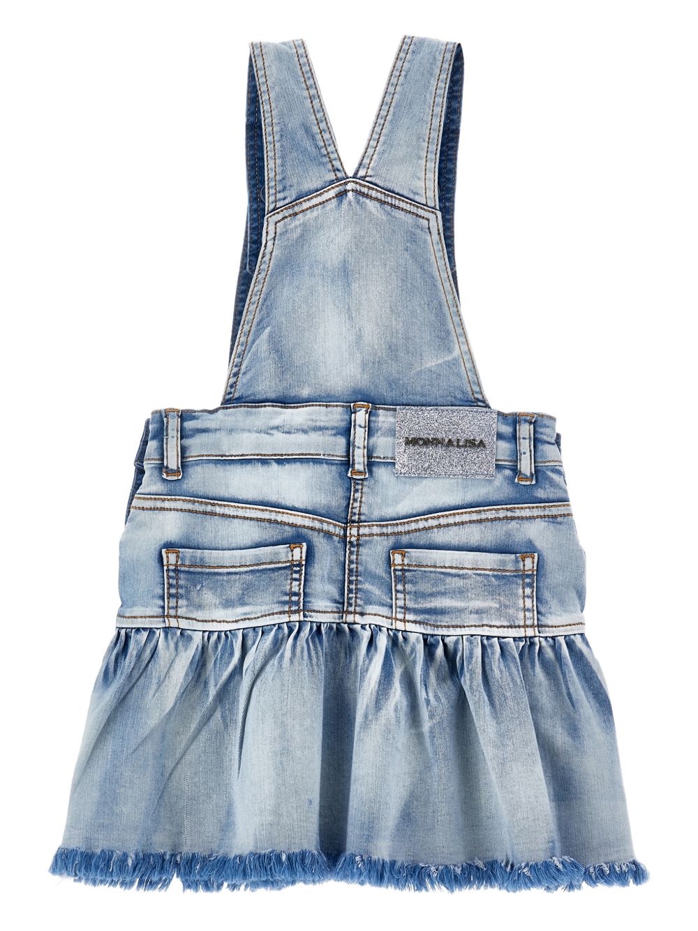 Salopette di jeans per bambina 19G7037013 0062 Monnalisa Kids 