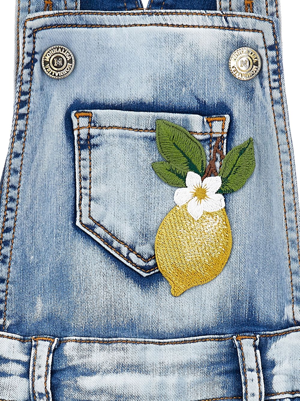 Salopette di jeans per bambina 19G7037013 0062 Monnalisa Kids 