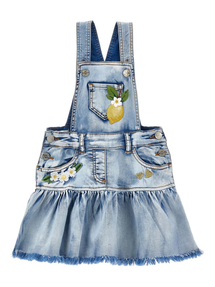 Salopette di jeans per bambina 19G7037013 0062 Monnalisa Kids 