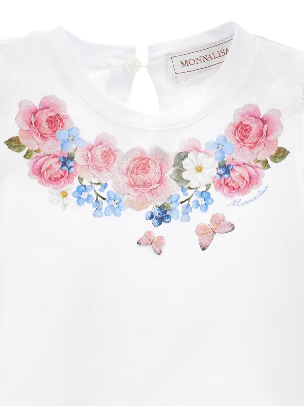 T-shirt bianca per neonata 31G6007206 0099 Monnalisa Kids 