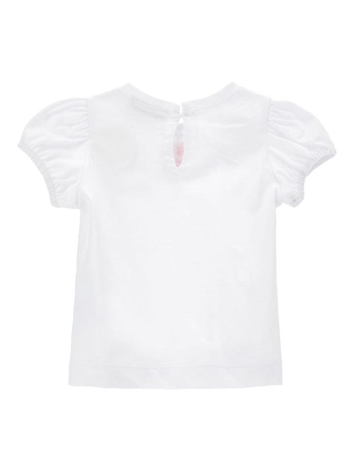 T-shirt bianca per neonata 31G6007206 0099 Monnalisa Kids 