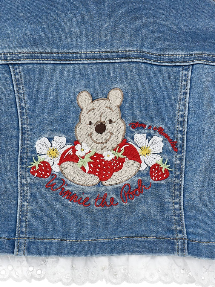 Giacca di jeans blu per bambina 39G1037017 0062 Monnalisa Kids 