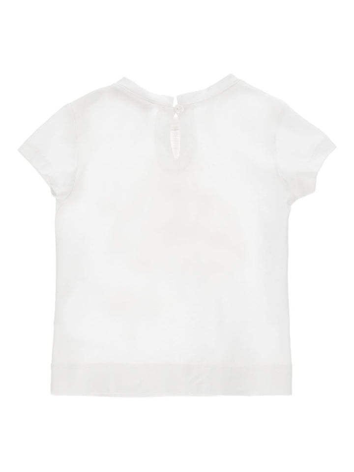 T-shirt bianca per neonata 39G6117002 0099 Monnalisa Kids 
