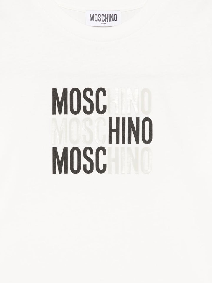 T-shirt bianco per bambino H5M05GLAA23 10063 Moschino Kids 