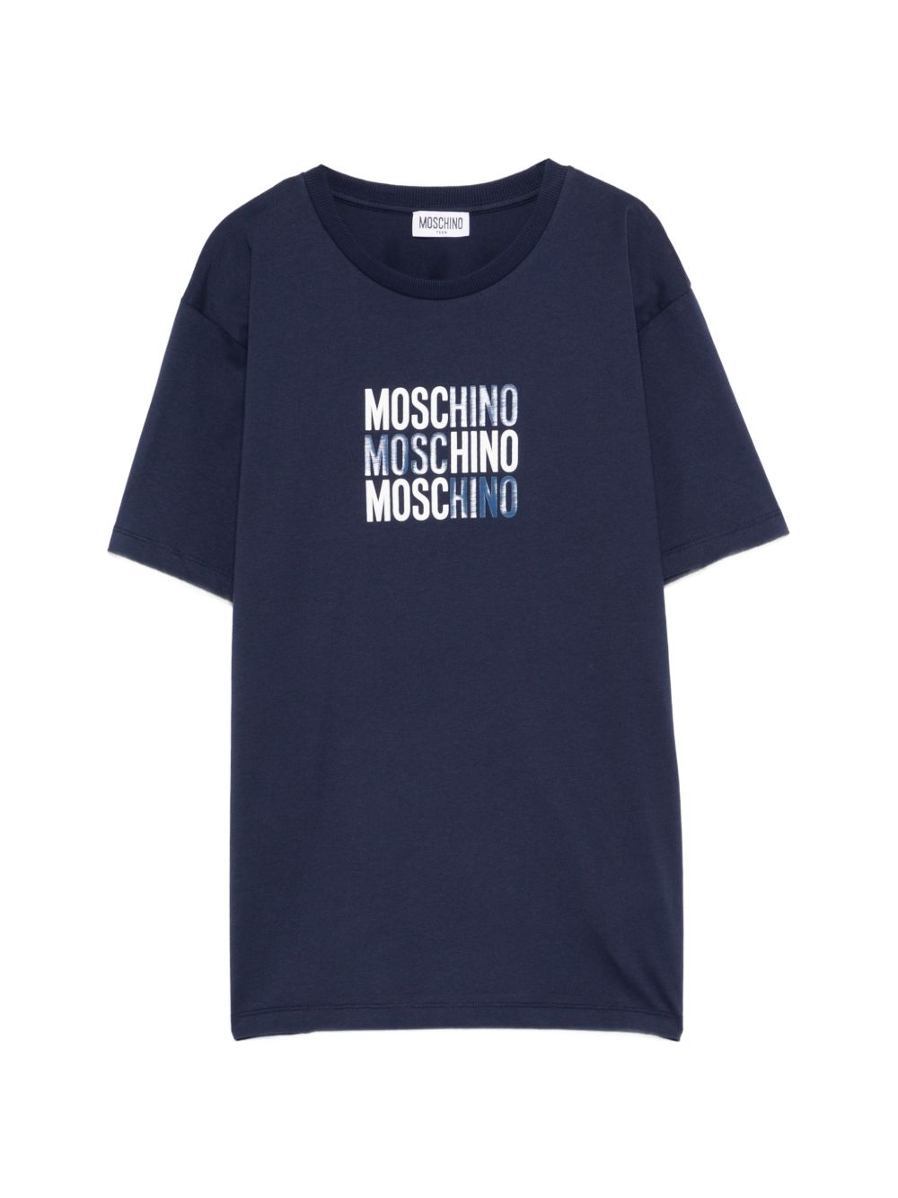 T-shirt blu navy per bambino H5M05GLAA23 40016 Moschino Kids 
