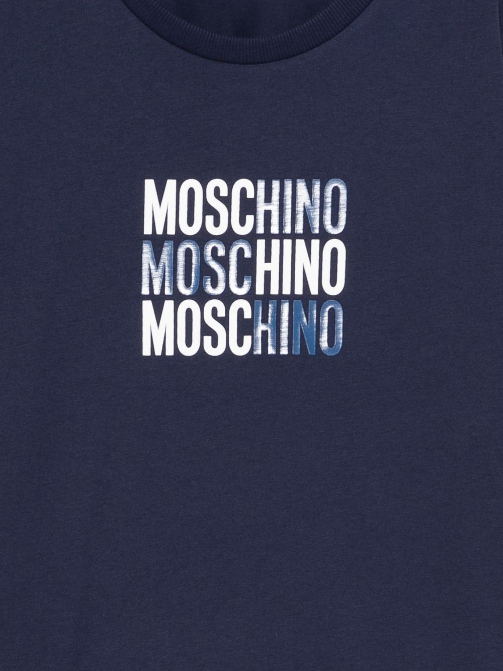 T-shirt blu navy per bambino H5M05GLAA23 40016 Moschino Kids 