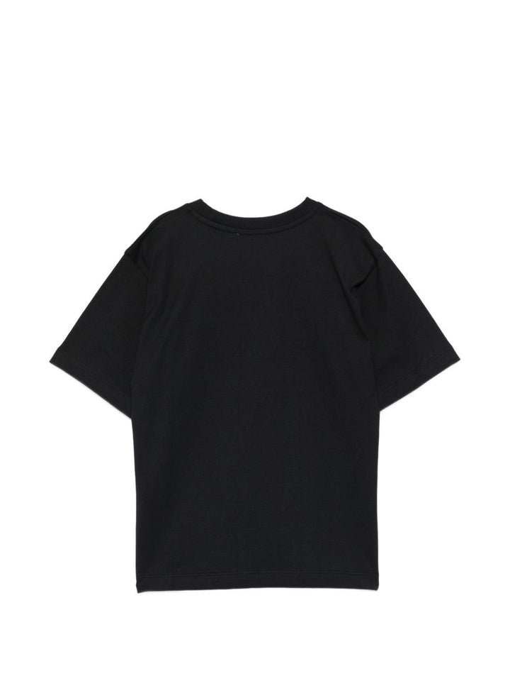 T-shirt nero per bambino H5M05GLAA23 60100 Moschino Kids 