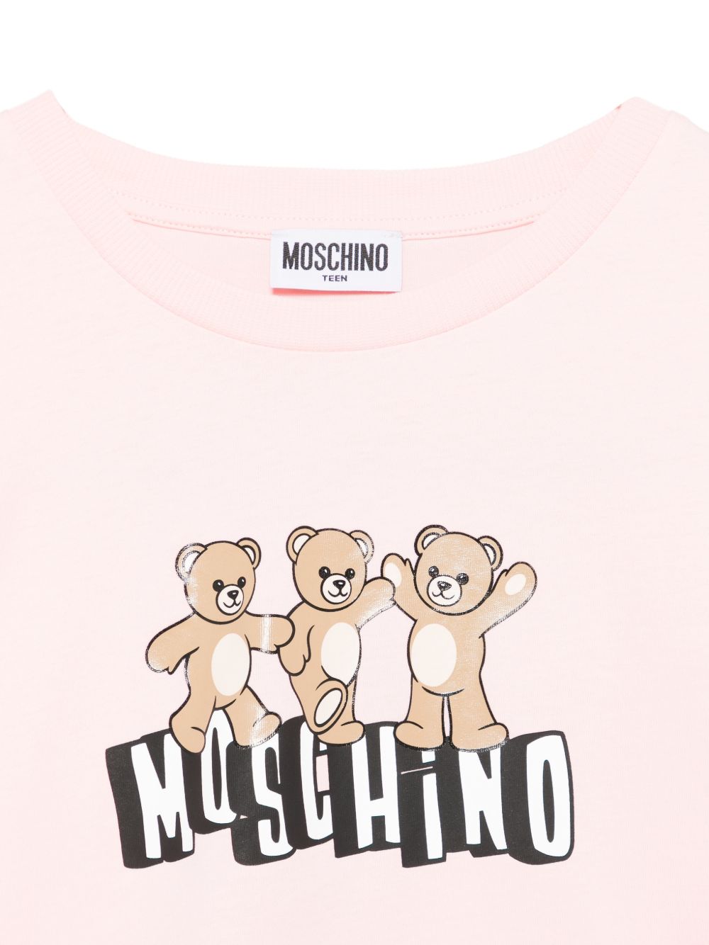 T-shirt rosa chiaro per bambina HDM077LAA23 50209 Moschino Kids 