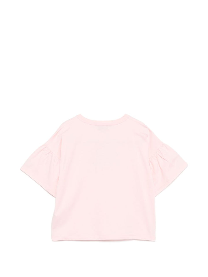 T-shirt rosa chiaro per bambina HDM077LAA23 50209 Moschino Kids 
