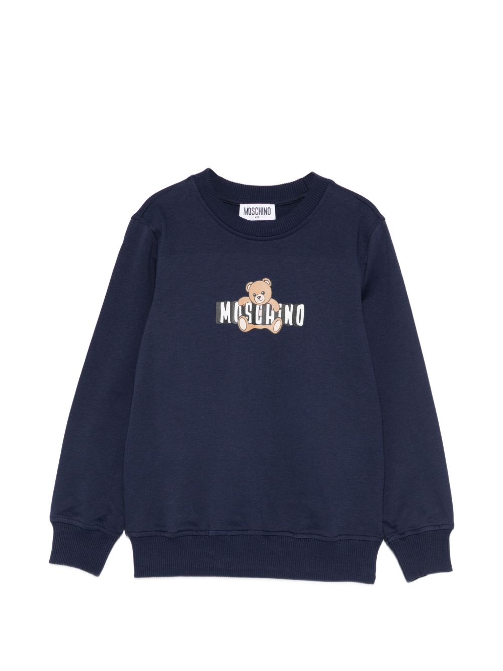 Felpa blu per bambino HUF09ULCA19 40016 Moschino Kids 
