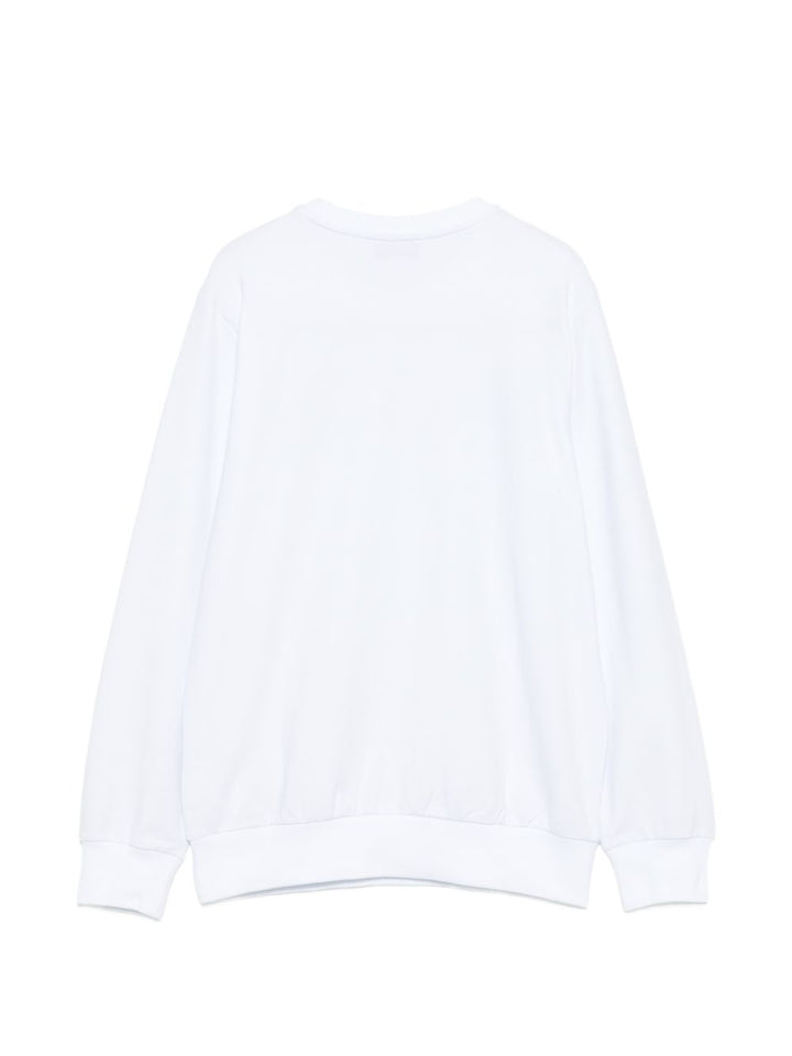 Felpa bianca per bambino HUF09YLDA11 10101 Moschino Kids 