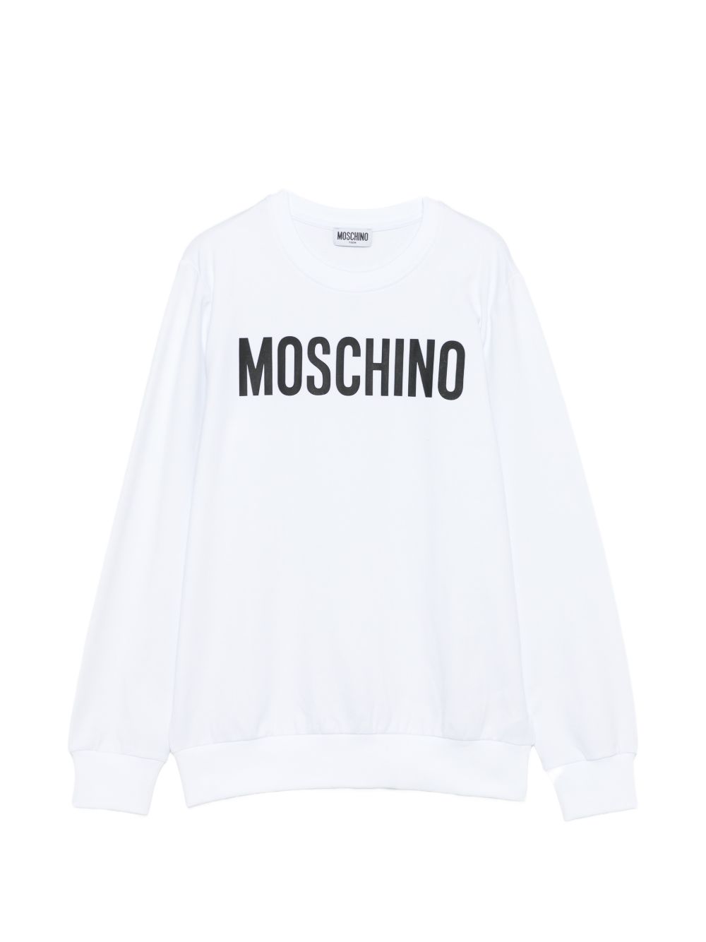 Felpa bianca per bambino HUF09YLDA11 10101 Moschino Kids 
