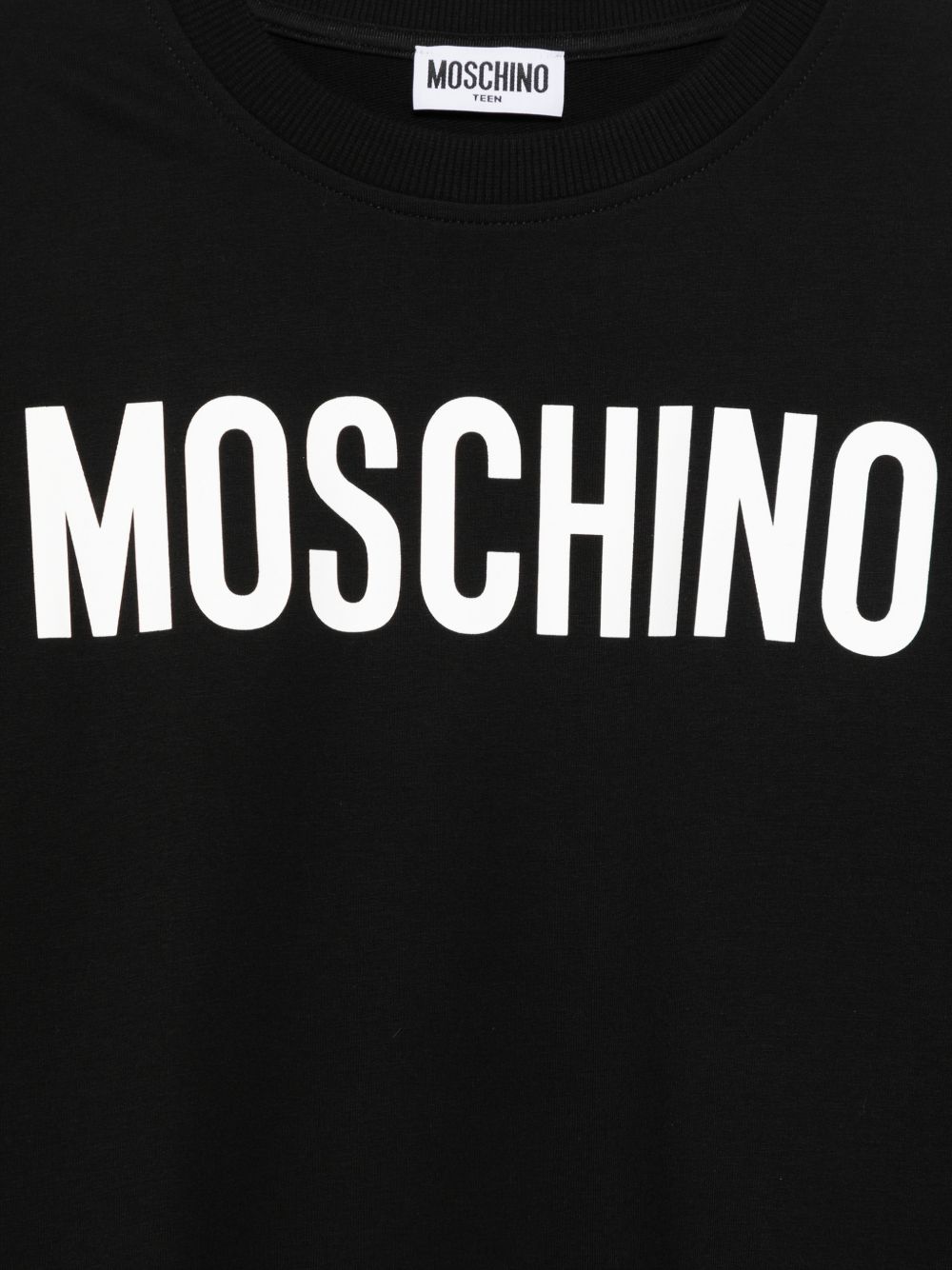 Felpa nera per bambino HUF09YLDA11 60100 Moschino Kids 