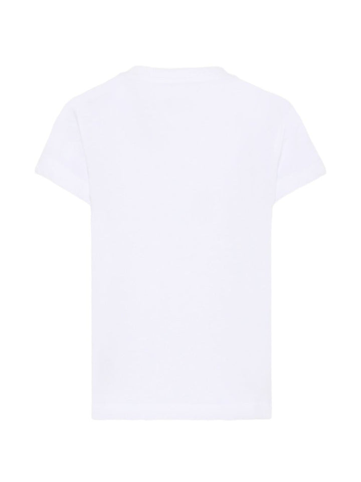 T-shirt bianco per bambino HUM05OLAA03 10101 Moschino Kids 