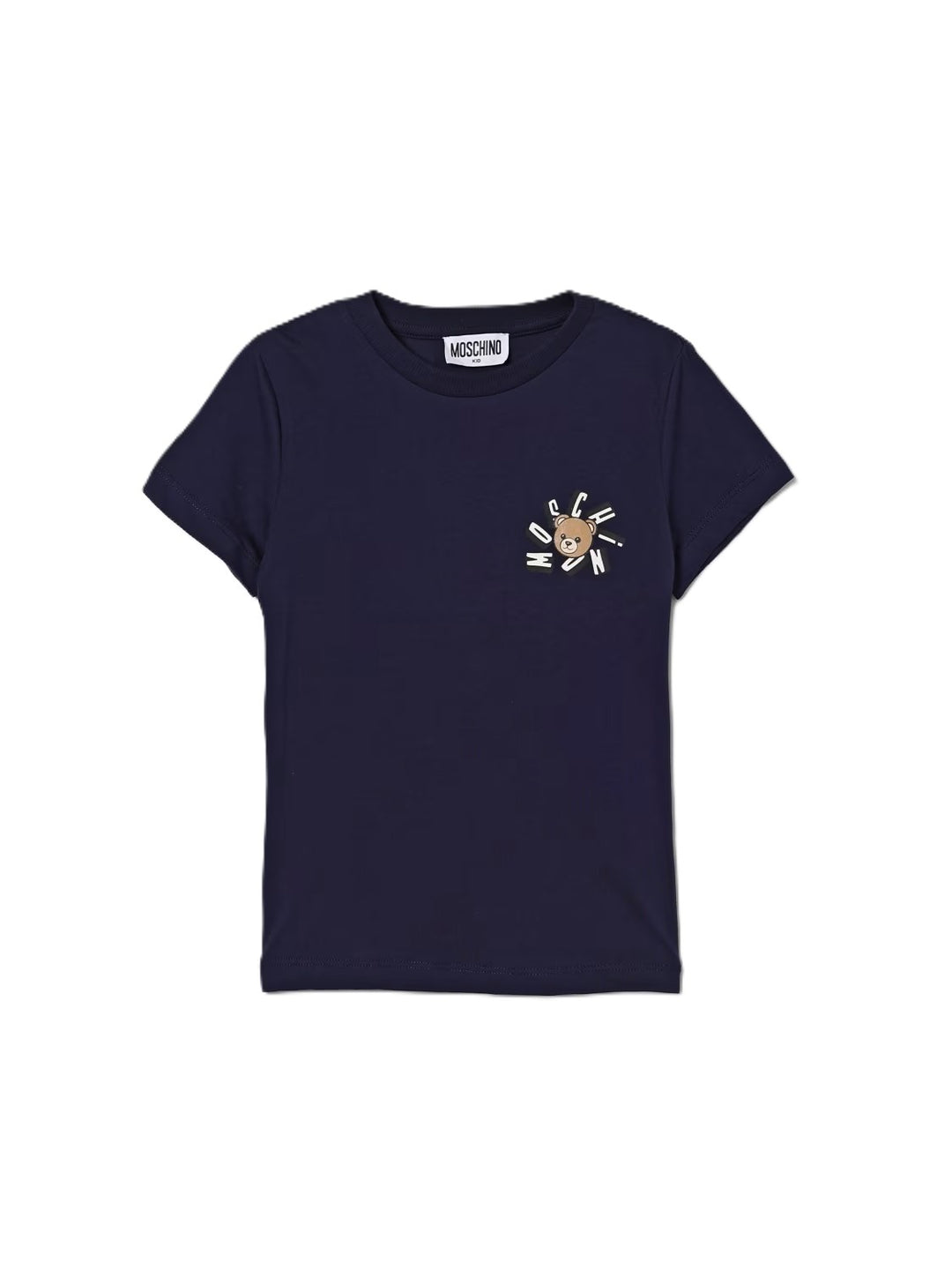 T-shirt blu navy per bambino HUM05OLAA03 40016 Moschino Kids 