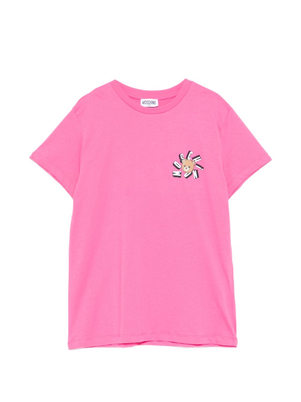 T-shirt rosa per bambina HUM05OLAA03 50533 Moschino Kids 