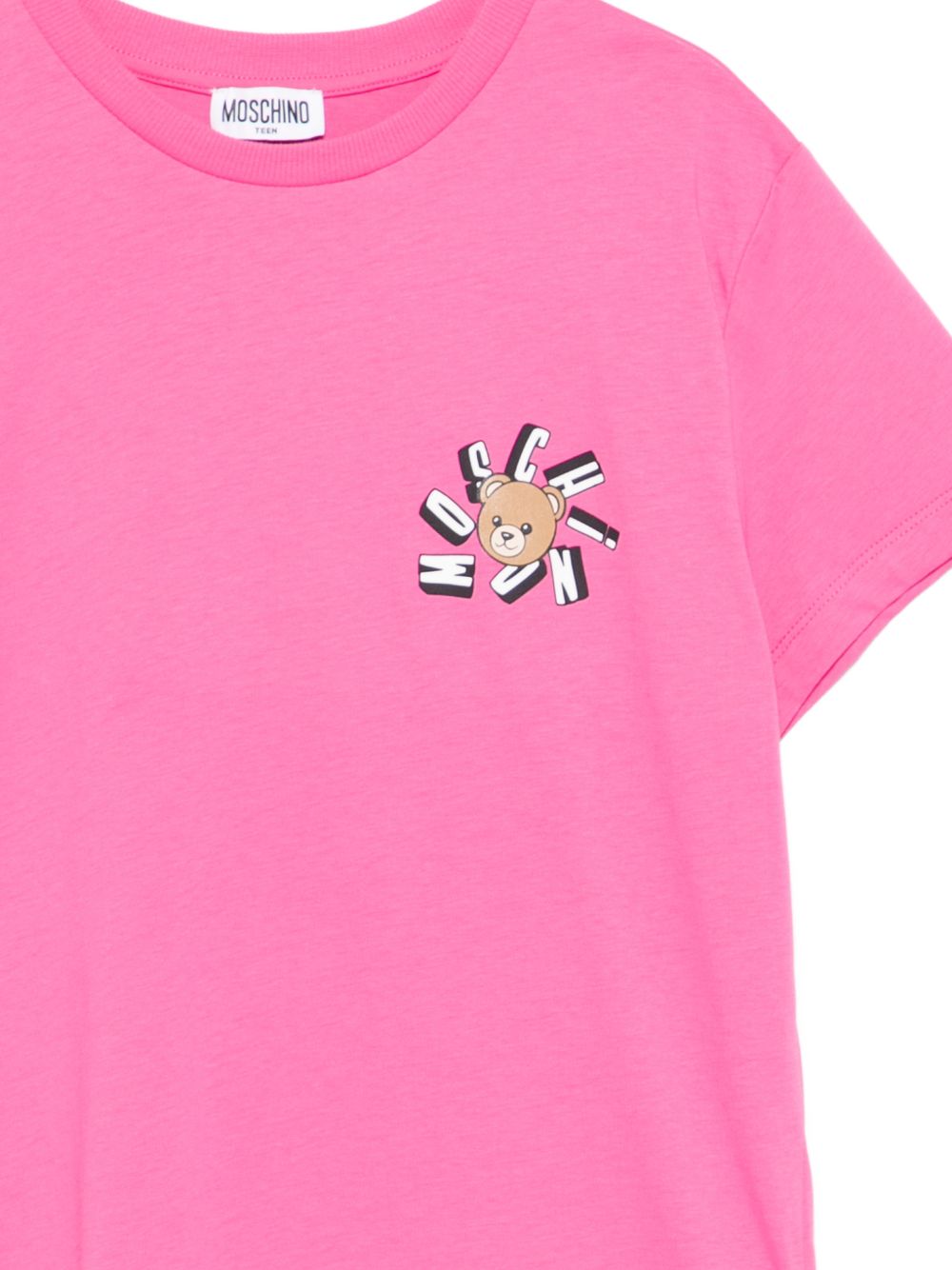T-shirt rosa per bambina HUM05OLAA03 50533 Moschino Kids 